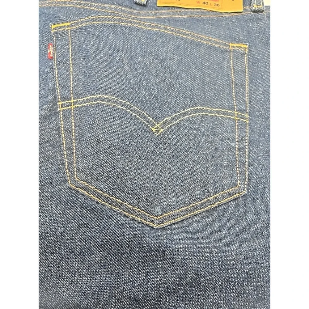 NEW Levi's Men's 501 Original Stretch Straight Leg sits at waist Jean Dark 40x30
